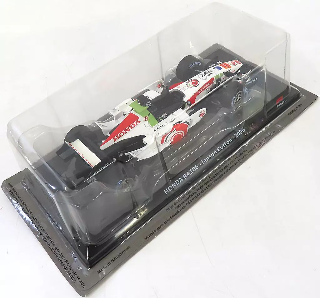 【中古】ミニカー [単品] 1/24 HONDA RA106 Jenson Button 2006 #12(ホワイト×レッド) 「隔週刊 ビッグスケールF1コレクション 全国版 38」 同梱品