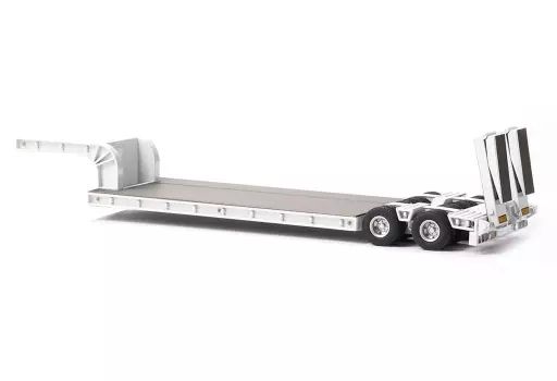 【中古】ミニカー 1/50 16輪 中低床重量物運搬用トレーラ 自動あゆみ付き ホワイト [KK1011W]