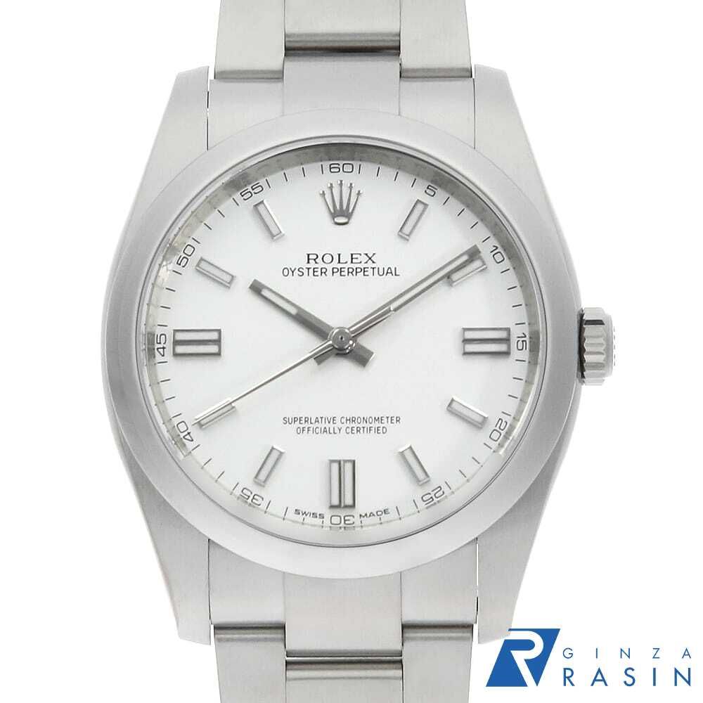 ロレックス オイスターパーペチュアル 116000 ホワイト ランダム番 中古 メンズ 567,200円