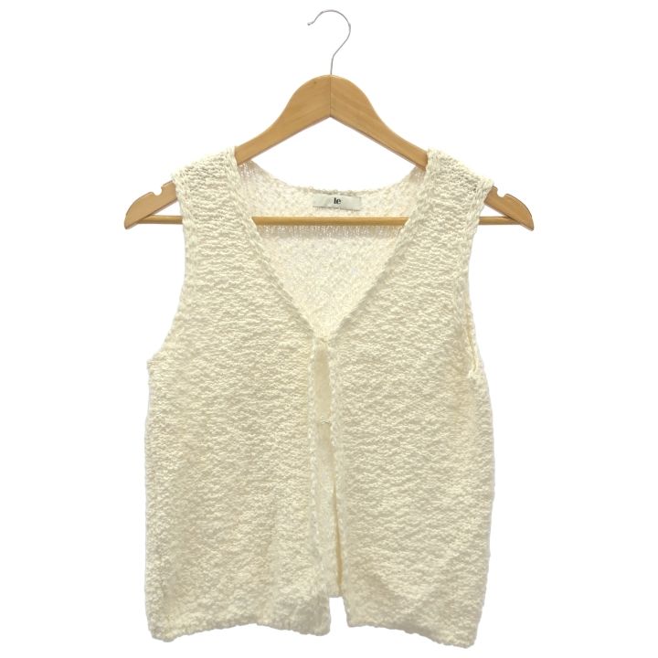 【le/ル 】 COTTON KNIT ベスト J-LE24S-KN06 アイボリー FREE