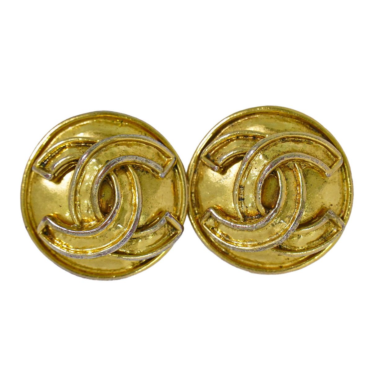 物 シャネル CHANEL ココマーク イヤリング GP ゴールド メッキ Coco Mark アクセサリー ジュエリー 中古・