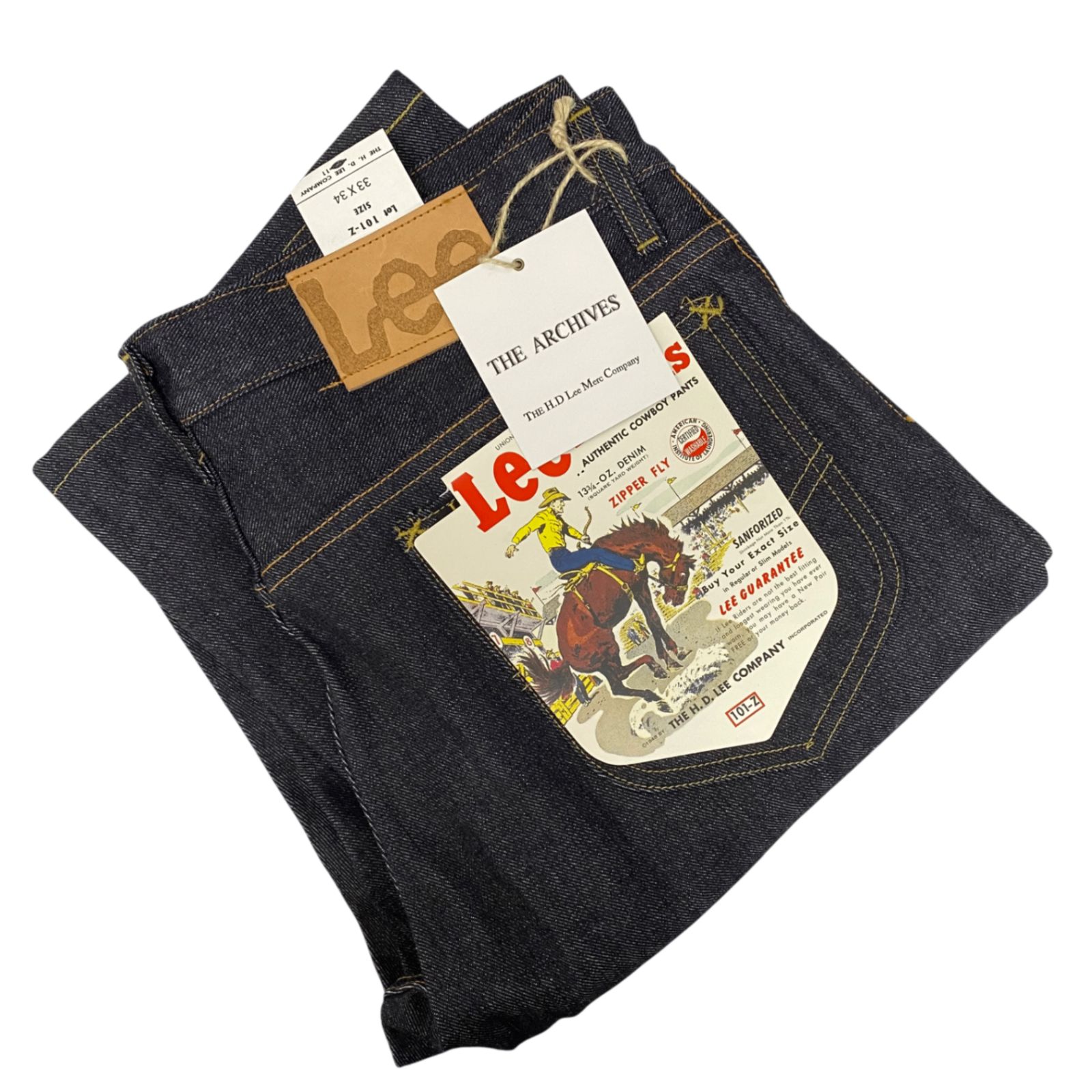 リー Lee THE ARCHIVES RIDERS 101-Z 1955 JAMES DEAN MODEL LM6355 デニム ブルー 33×34サイズ 201MB-1432 VB