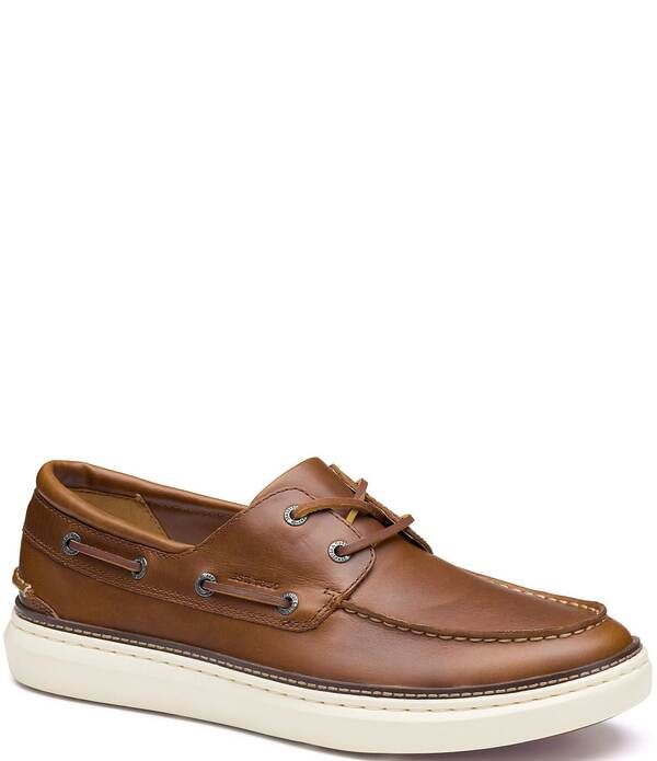 ジョンストンアンドマーフィー メンズ シューズ レザー Johnston Murphy Mens McGuffey 2 Leather Boat Shoes Tan タン