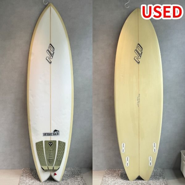 【中古】ON SURFBOARD FQD 6’8 52L ショートボード クワッド スワローテール ミッドレングス オーエヌサーフボード オオノシェイプ