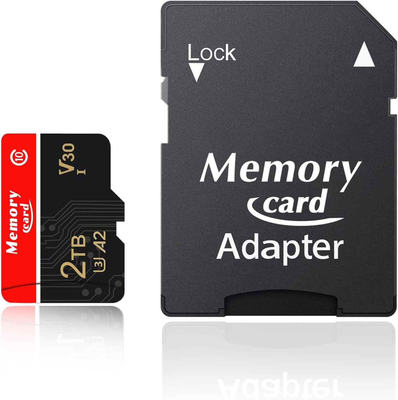 2T マイクロカード TFカード 4K Ultra HD ビデオ録画 UHS-I A2 V30 U3 Class 10 アクションカメラ スポーツカメラ 100MB/s