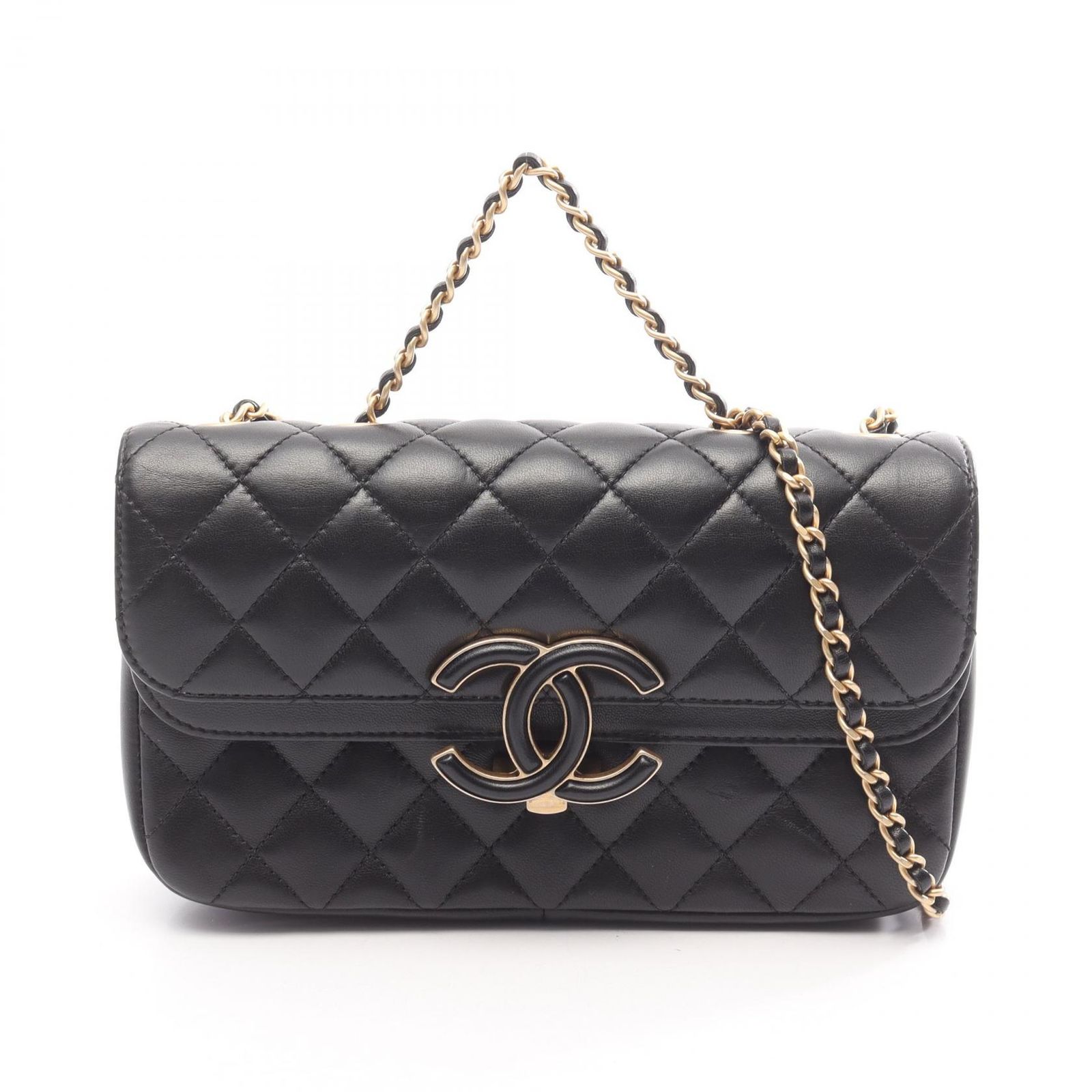 シャネル CHANEL ショルダーバッグ マトラッセ 2WAY ブラック 