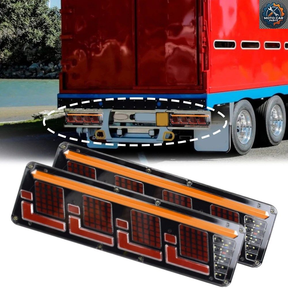 46.5cm トレーラートラック用テールライト デイタイムランニングライト ダイナミックターンシグナルインジケーター 車 トラック RV バン バ