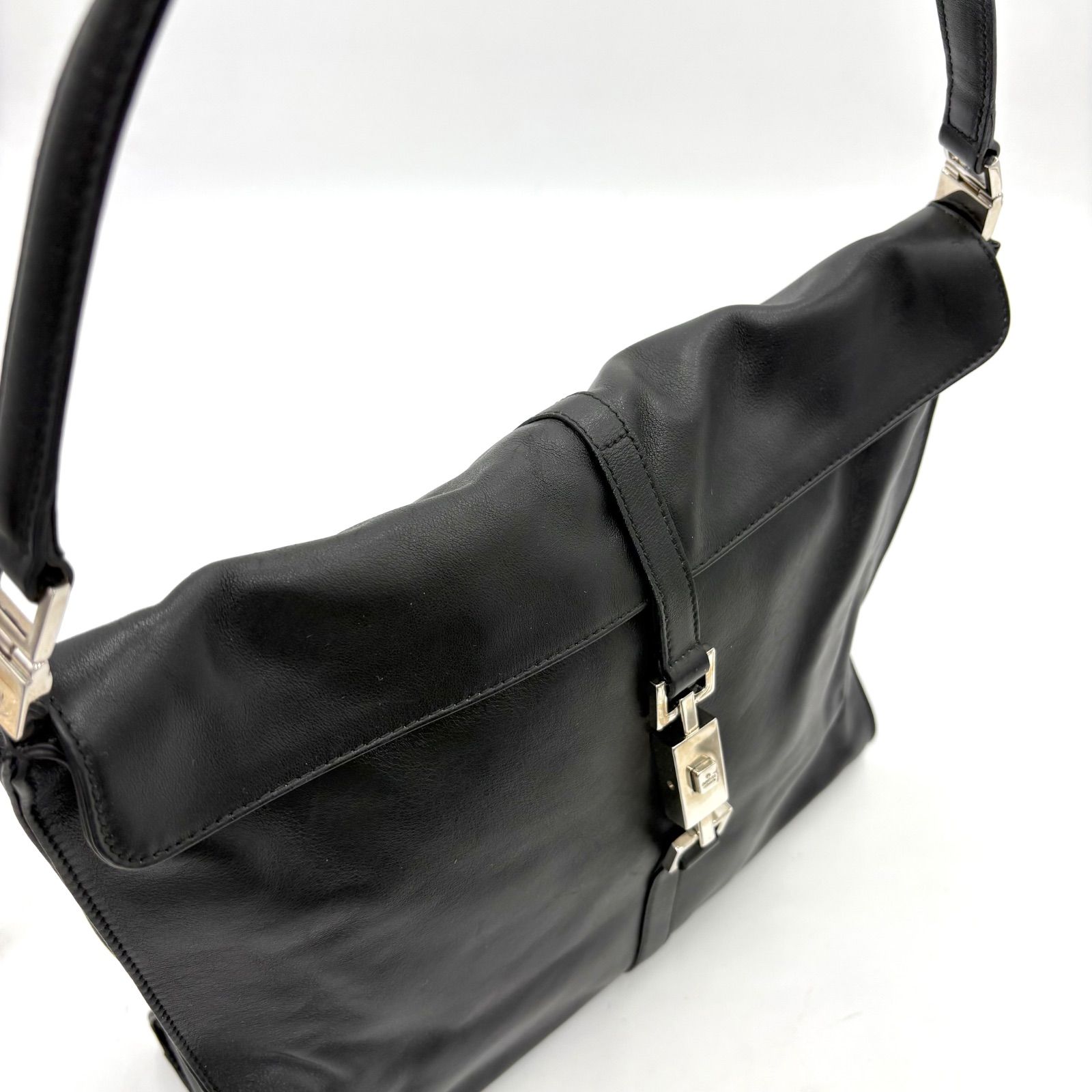 極美品◎GUCCI グッチ ジャッキー SV金具 レザー ワンショルダーバッグ 