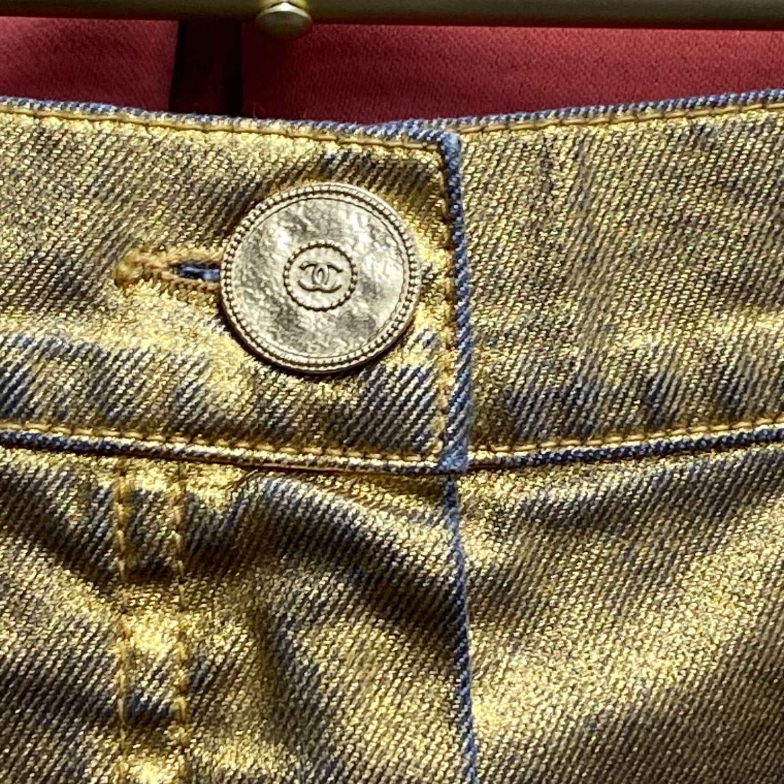 国内希少！ CHANEL シャネル デニム ハーフパンツ 短パン Gパン