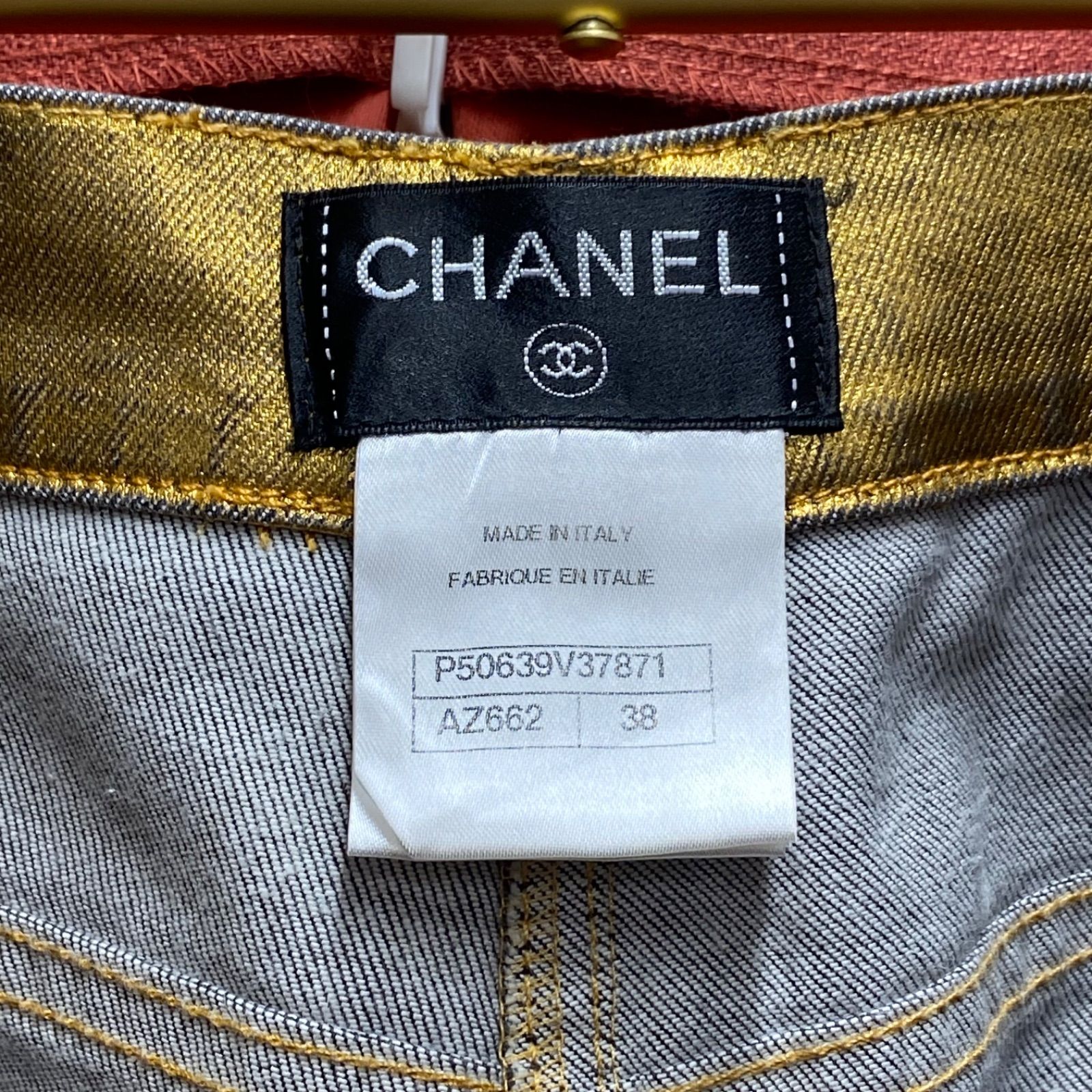 国内希少！ CHANEL シャネル デニム ハーフパンツ 短パン Gパン