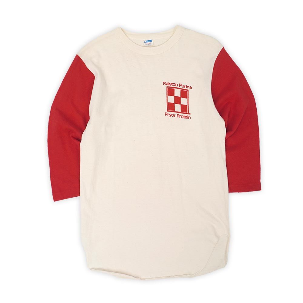 チャンピオン Champion 70s 70年代 ベースボールTシャツ 染み込み