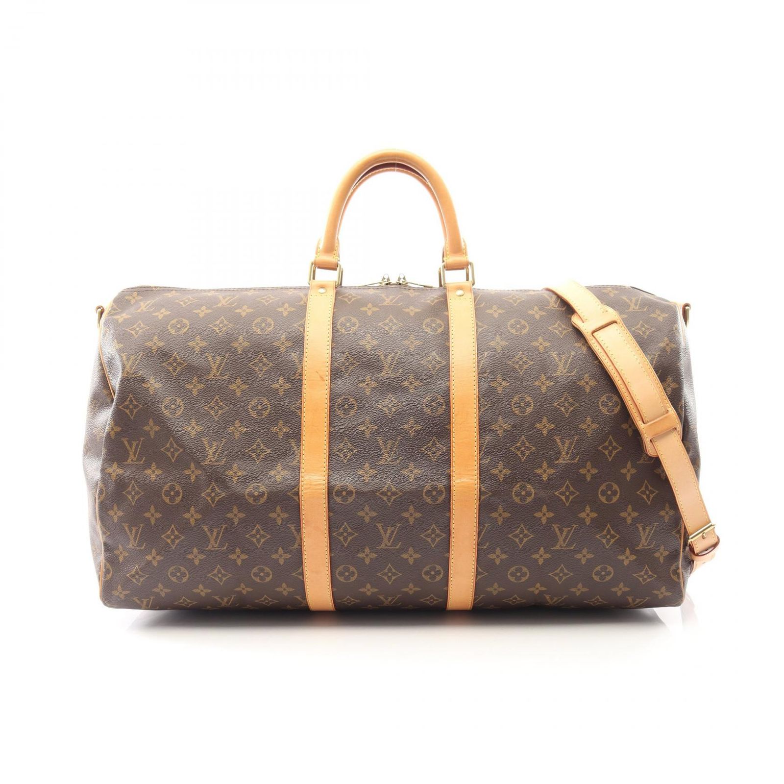 ルイ・ヴィトン LOUIS VUITTON ボストンバッグ キーポル バンドリエール55 2WAY M41414 PVCコーティングキャンバス レザー キーポル・バンドリエール55 ユニセックス