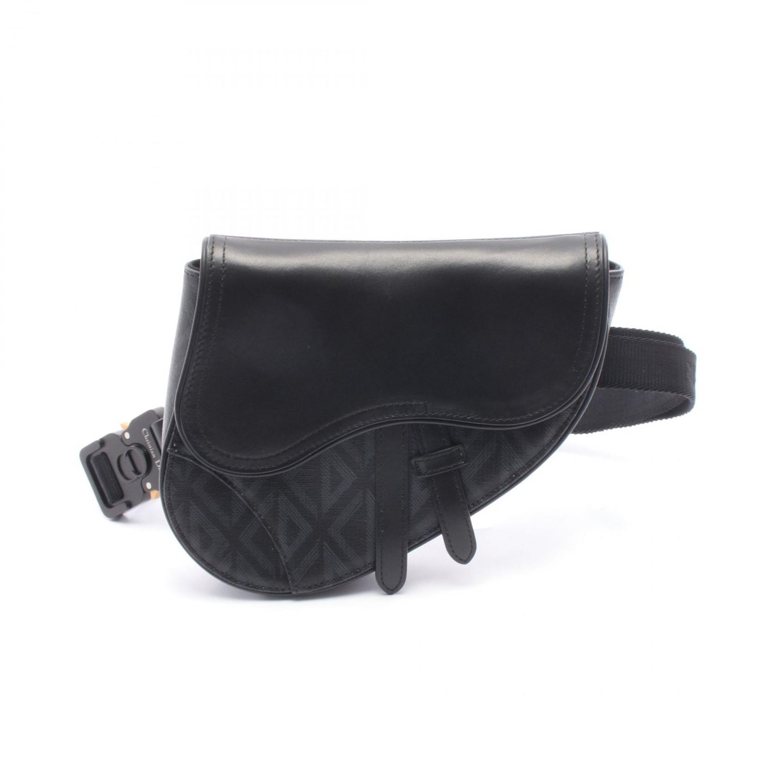 ディオール Dior ウエストバッグ ボディバッグ SADDLE サドル ミニ CDダイヤモンド ブラック PVCコーティングキャンバス レザー CDダイヤモンド サドル ボディバッグ ミニ