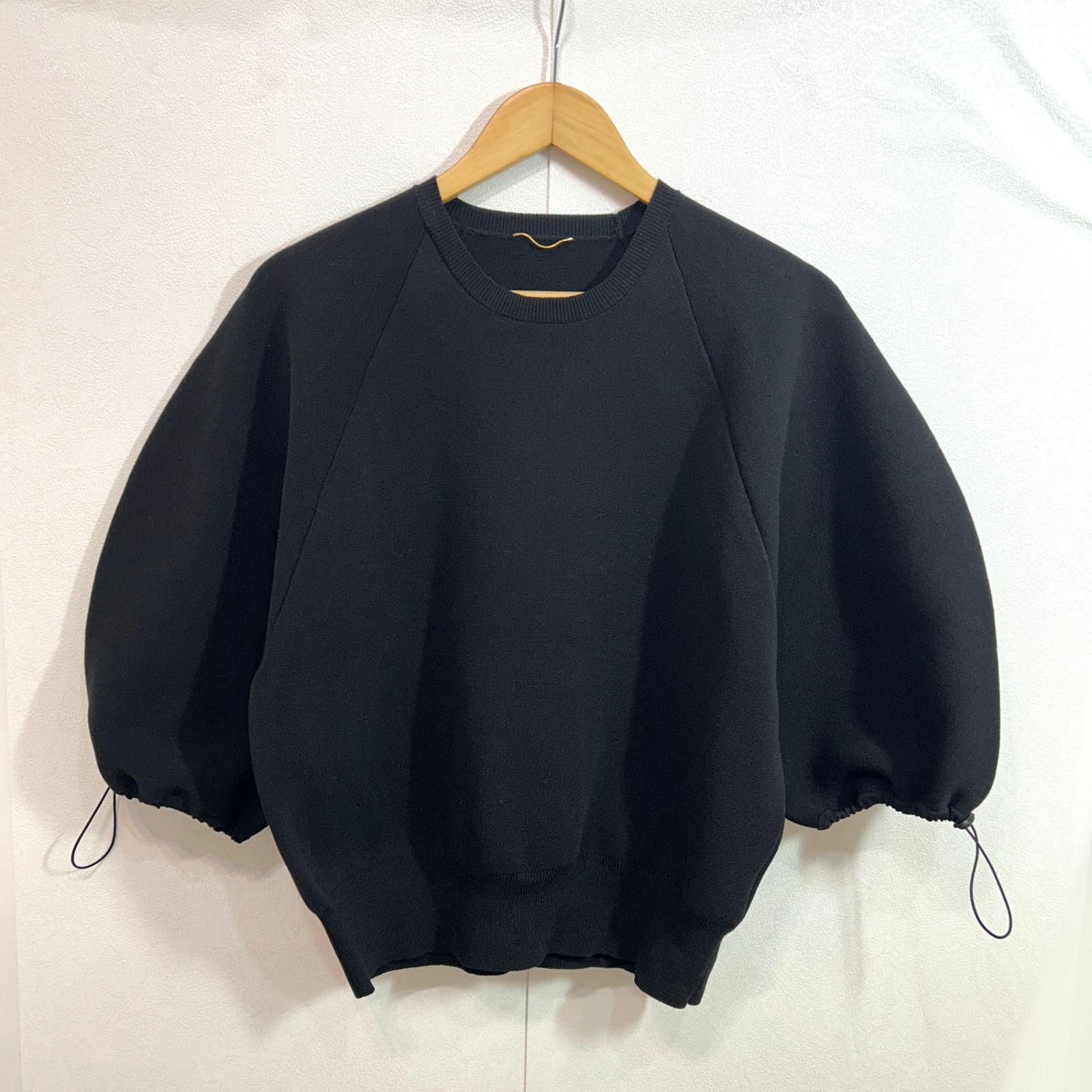 L'Appartement 2026年モデル 2WAY SLEEVE KNIT ニット 黒 半袖