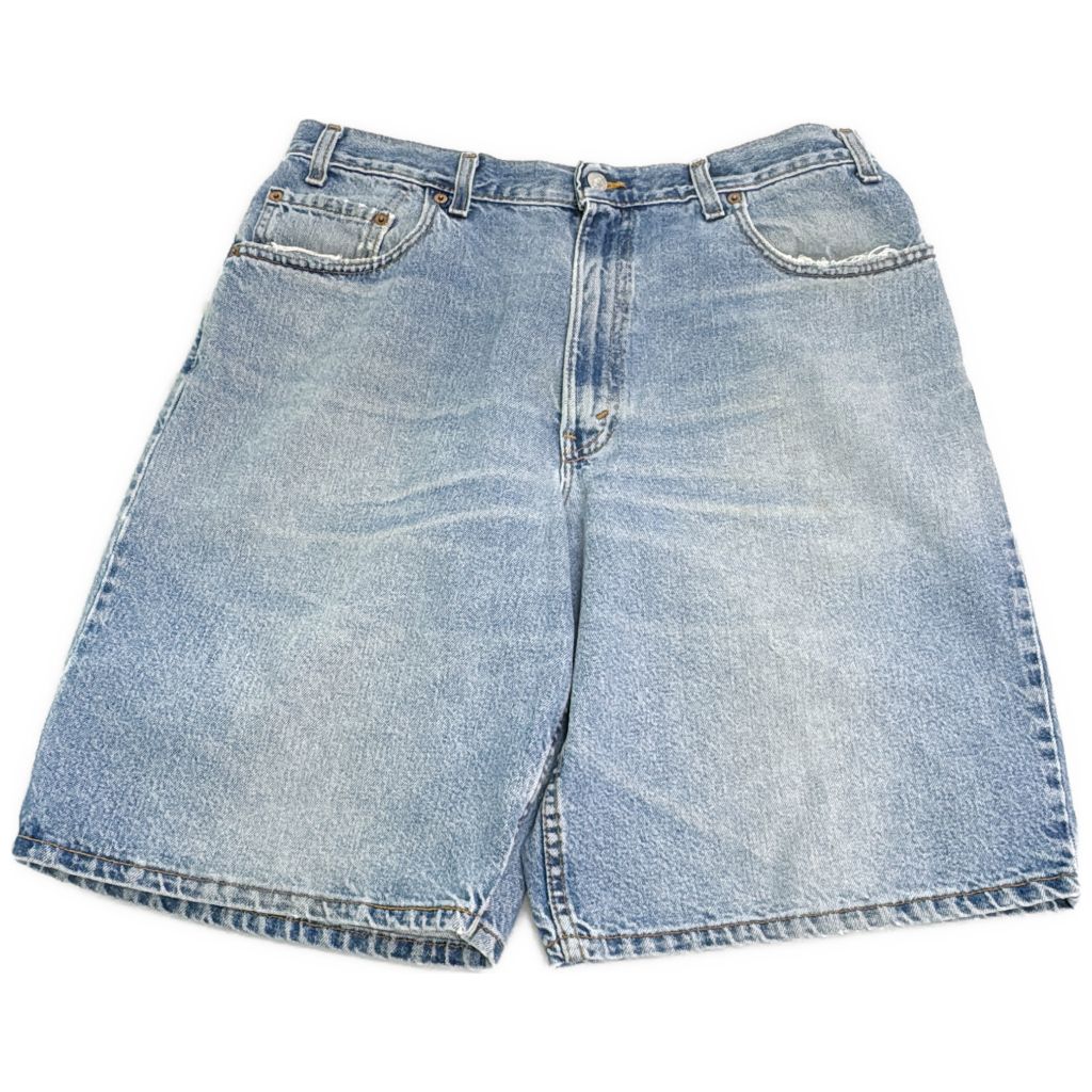 00年代 USA製 Levi's リーバイス 560 デニムショートパンツ ライトブルー(メンズ W36)中古 古着 Y0411