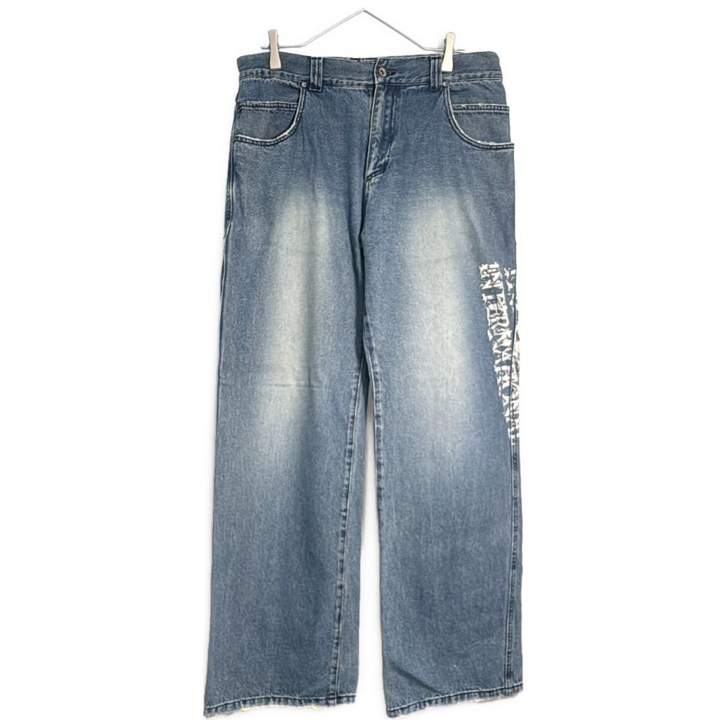 THE REALM デニムパンツ ブルー(メンズ W34)中古 古着 Y0419