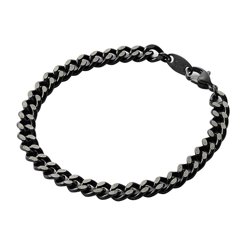 ファイテン(phiten) 炭化チタンチェーンブレスレット M 17cm 純チタン採用 炭化チタンコーティング ブラック アクセサリー 喜平 長さ17~21cm メンズ レディース