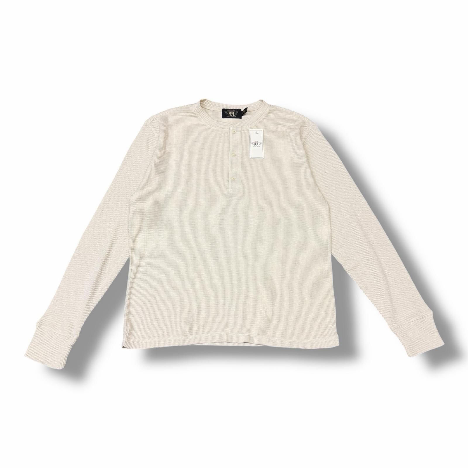 参考上代26400円 未使用 RRL ワッフルニット ヘンリーネック シャツ