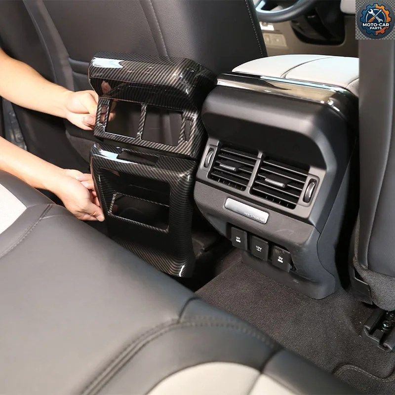 ランドローバー レンジローバー イヴォーク 2019 2020 ABS カーボンファイバー 車用リアエアベントフレームトリムカバー アンチキックカバ