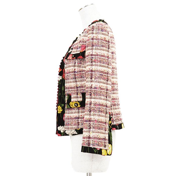 S*読様 Dolce & Gabbanaツイードジャケット36美品 極美品】DOLCE&GABBANA ドルチェアンドガッバーナ ジャケット ツイード