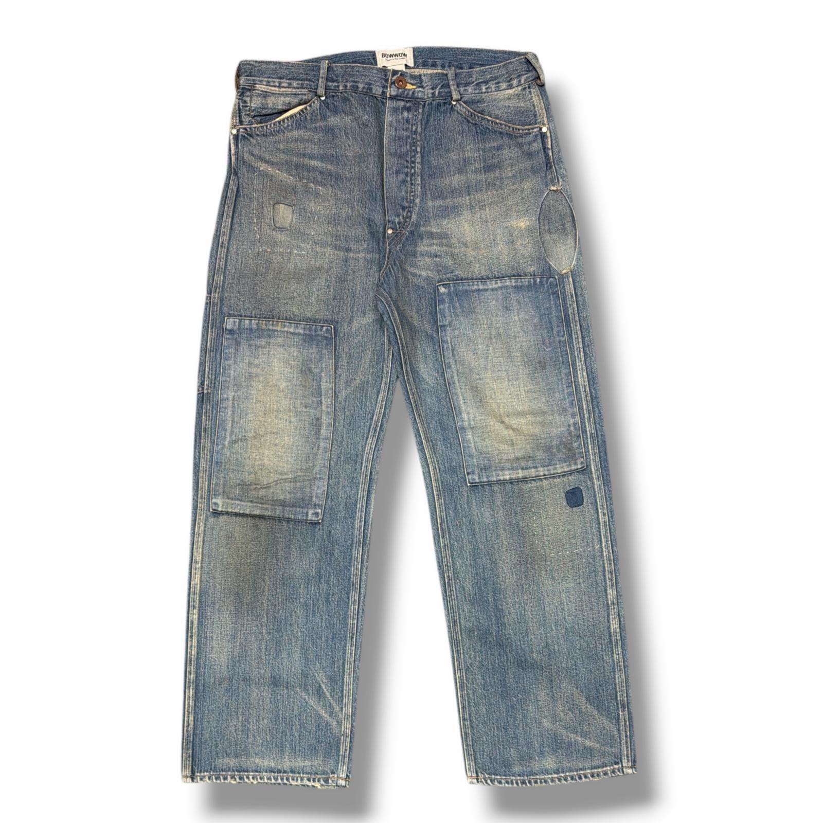 参考上代48400円 未使用 BOWWOW 25AW MINER'S REPAIRED DENIM WORK PANTS デニムワークパンツ ジーンズ バウワウ BW252-MRDWP AGED INDIGO XXL （15035M）