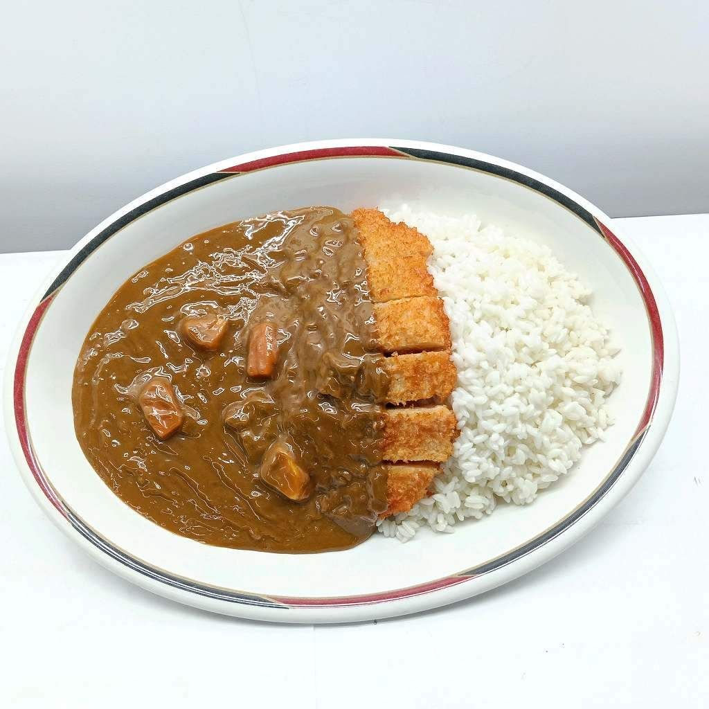 26k-158o【中古】食品サンプル　カツカレー　実寸大　リアル