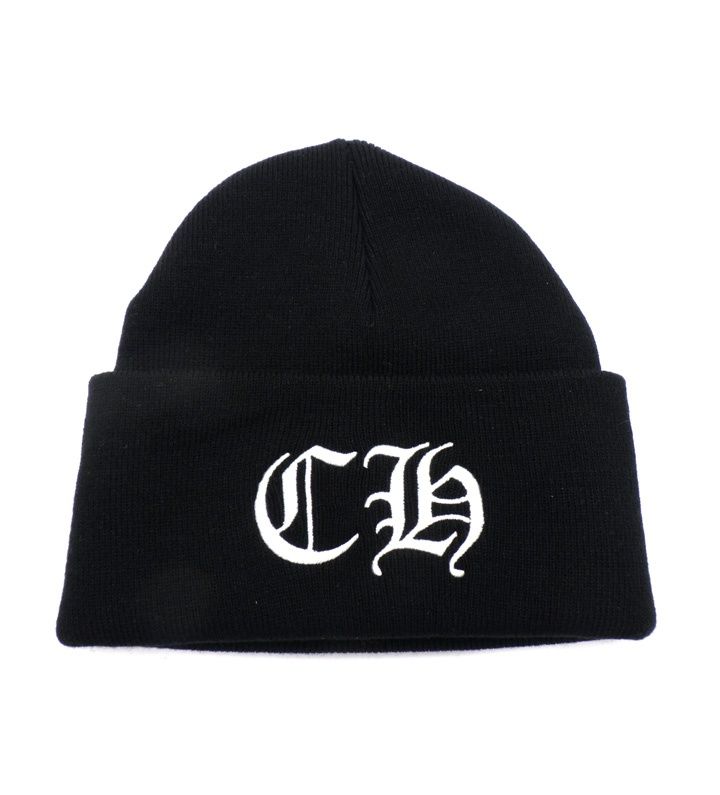クロムハーツ CHROME HEARTS 【 WOOL WATCH CAP 】 CH刺繍 ウールワッチ ビーニー ニット帽 帽子 w26833