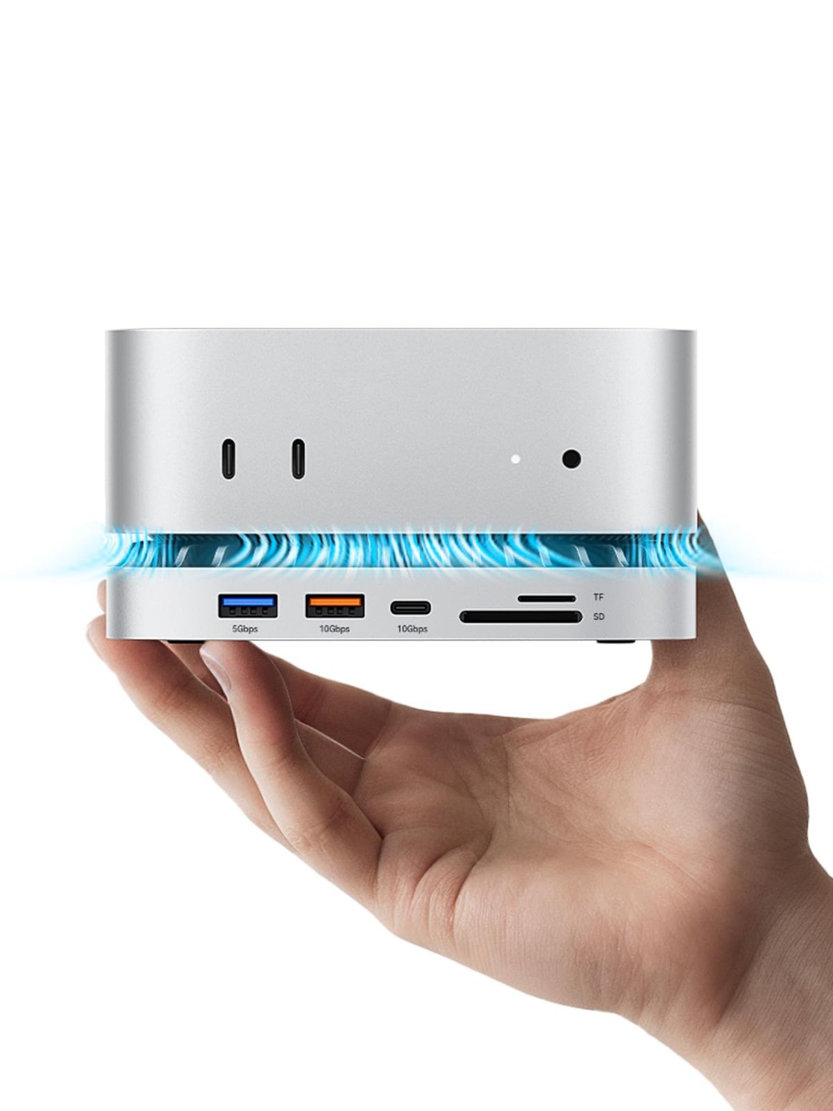 Mac Mini M4 対応ハブ MOVE SPEED USB-Cハブ 【10-in-1全能型＆SSD拡張可】 HDMI 4K 60Hz USB-A(10/5Gbps)PD対応 SD/TFカードリーダー HDMI USB3.2 USB3.0 1000 ...