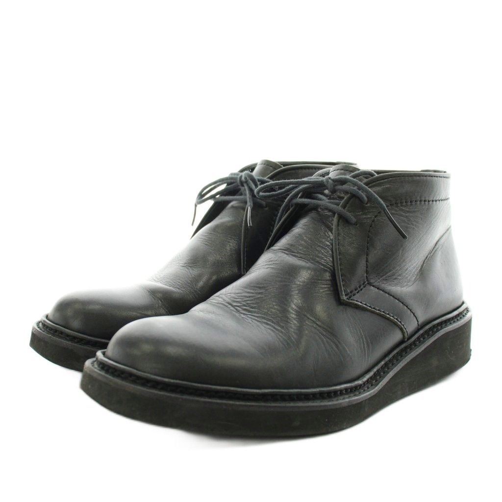 ワイズフォーメン Y's for men ヨウジヤマモト チャッカブーツ レザー 25.0㎝ 黒 ブラック /AN75