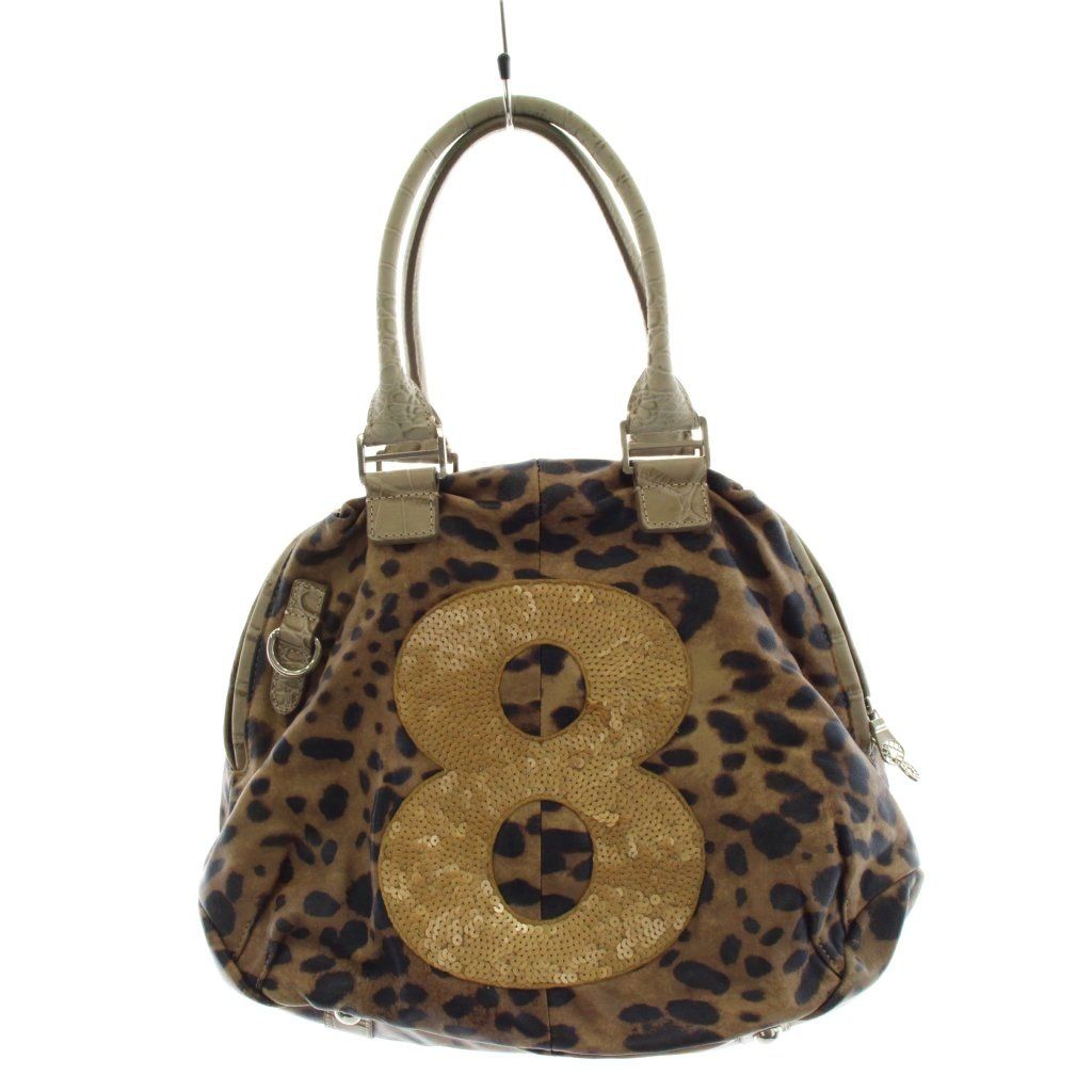 muta ムータ レザー ハンドバッグ 8バッグ レオパード ムータ muta ハンドバッグ ヒョウ柄 レオパード スパンコール レザー