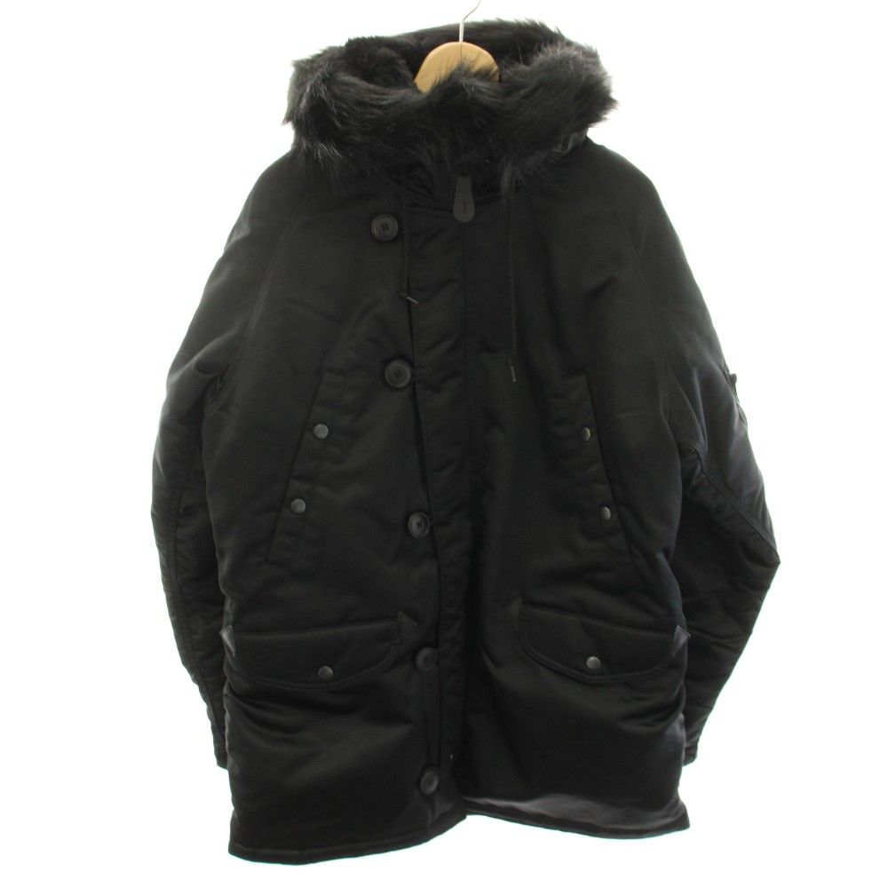 アルファ ALPHA × WAIPER VINTAGE N-3B フライトジャケット ナイロン ジップアップ M 黒 ブラック 797-5252028 /HN