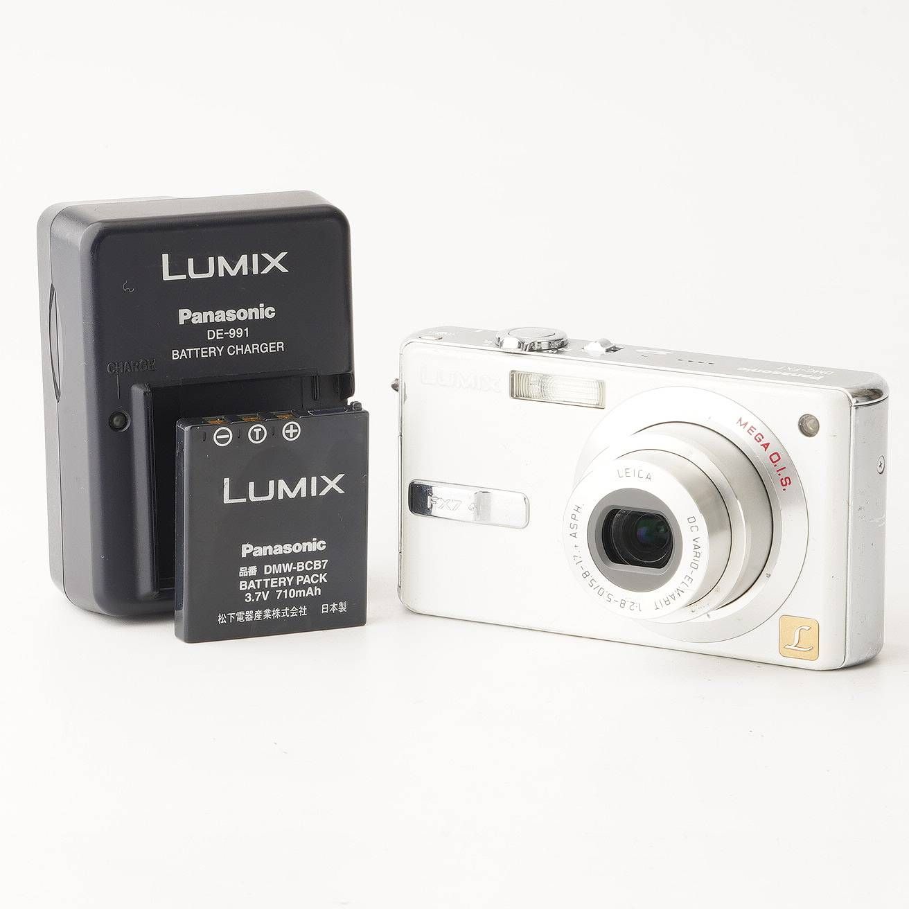 美品 LUMIX DMC-FT7 ホワイト コンパクトデジタルカメラ 動作品 パナソニック Panasonic LUMIX DMC-FX7 White Compact Digital Camera