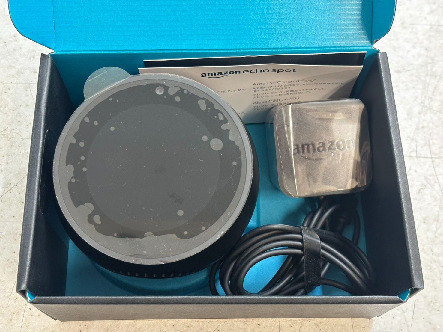 ☆Amazon echo spot 第1世代 ブラック VN94DQ - メルカリ