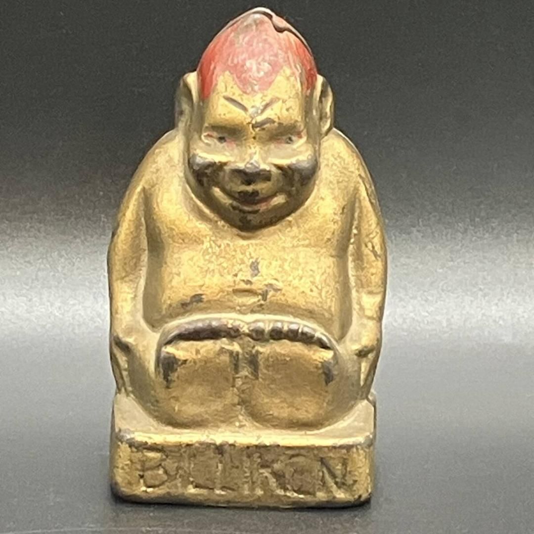 ビリケン アンティーク コインバンク 鋳物 金色 オブジェ 店舗什器 米国 BILLIKEN PATENT刻印 ビンテージ ヴィンテージ ペニーバンク ( POP_25B )