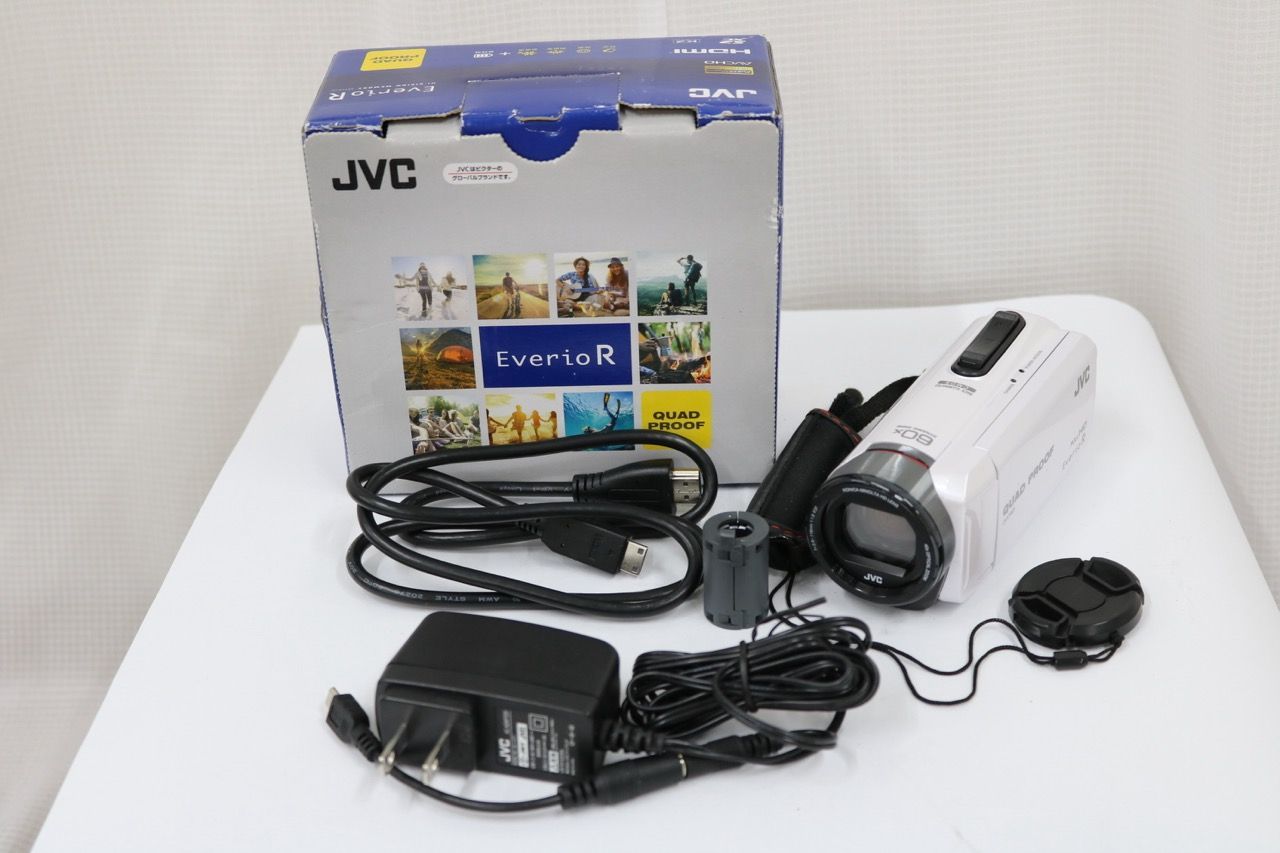 【返品保証】 【元箱付き】JVC Everio R GZ-R400-W ホワイト 40x 60x デジタルビデオカメラ e10741