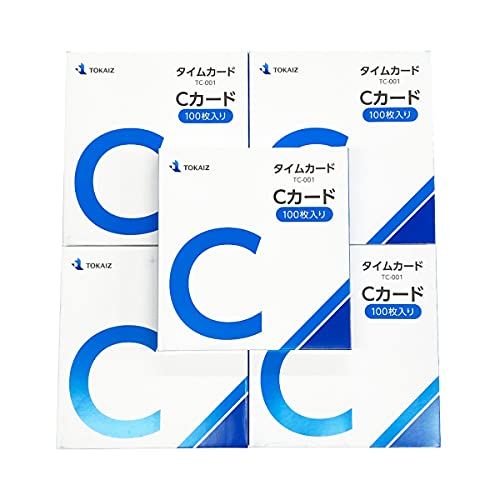 TOKAIZ Cカード TC-001 100枚入り×5箱セット タイムカード タイムレコーダー TR-001 TR-001S シリーズ専用(沖縄・離島の方発送不可)) a126ab3f