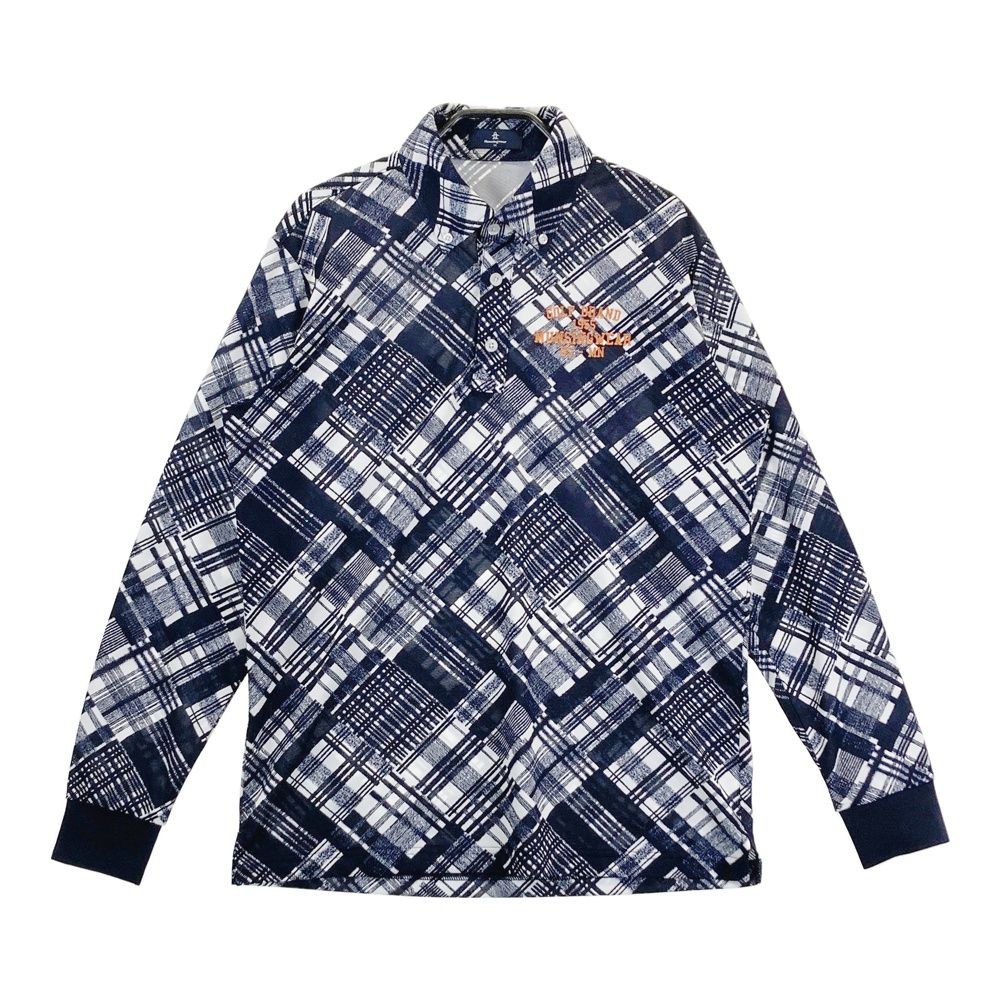 サイズ：M MUNSING WEAR マンシングウェア 長袖ポロシャツ ネイビー系 [240101578140] ゴルフウェア メンズ ストスト