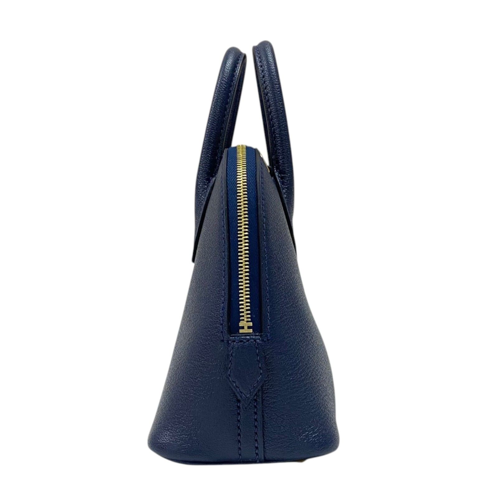 エルメス HERMES ボリード1923 ミニ K刻 ブルーネイビー ゴールド金具 