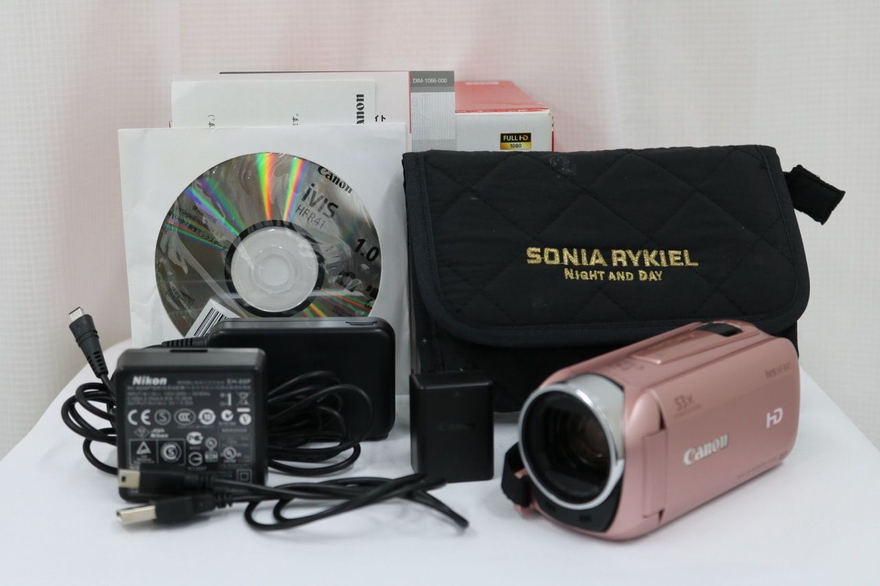 【返品保証】 【元箱付き】キャノン Canon ivis HF R41 ピンク 53x 付属品多数 コンパクトデジタルカメラ e10755