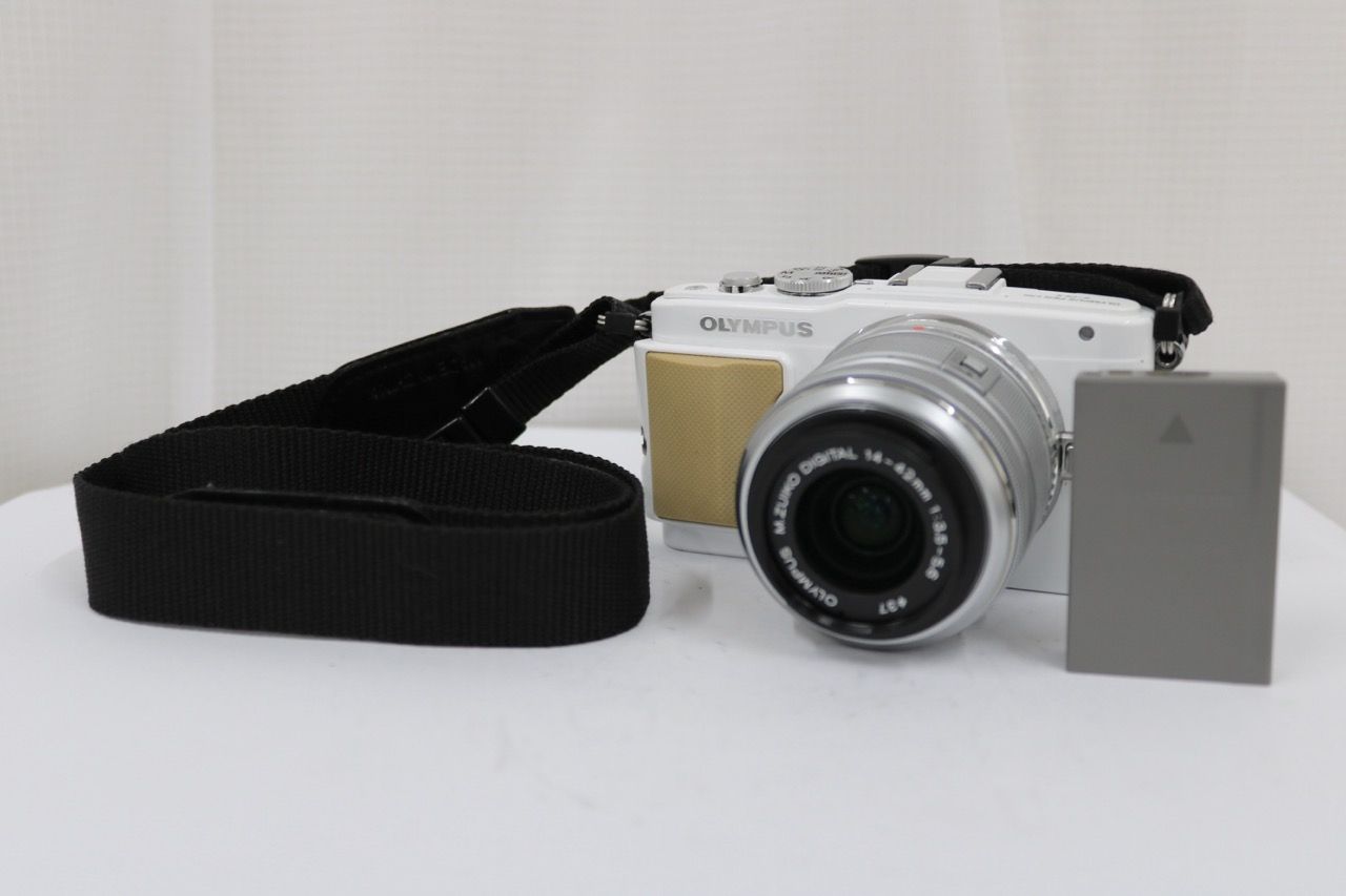 【返品保証】 オリンパス Olympus PEN Lite E-PL5 ホワイト M.Zuiko DIGITAL 14-42mm F3.5-5.6 ミラーレス一眼 e10764