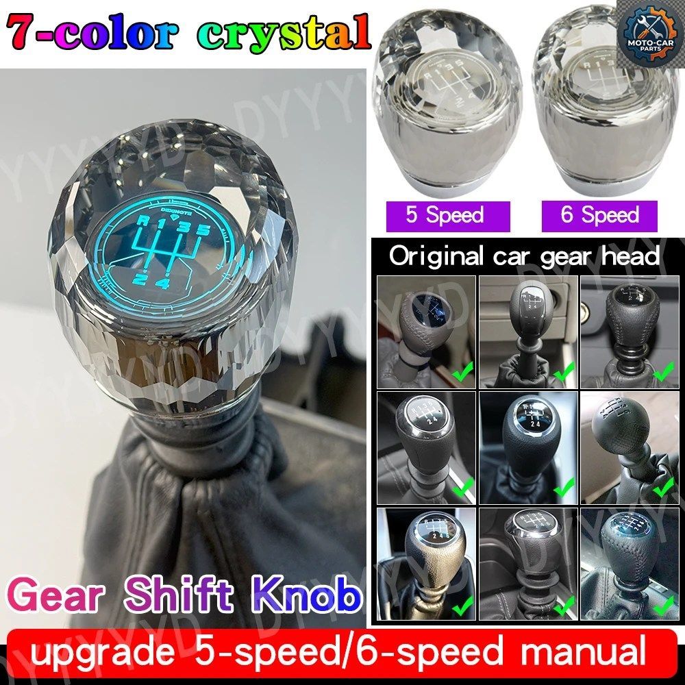 車用 5/6速マニュアルギアシフトノブ ハンドボール シボレー クルーズ 2009 2010 2011-2014 MT LEDクリスタルギアノブ
