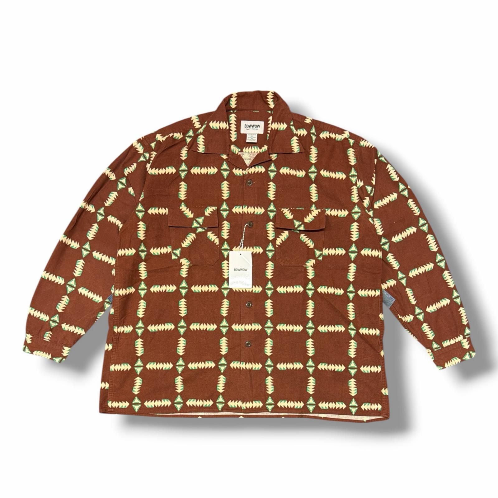 参考上代31900円 未使用 BOWWOW 25AW NAVAJO PRINT FLANNEL SHIRT
