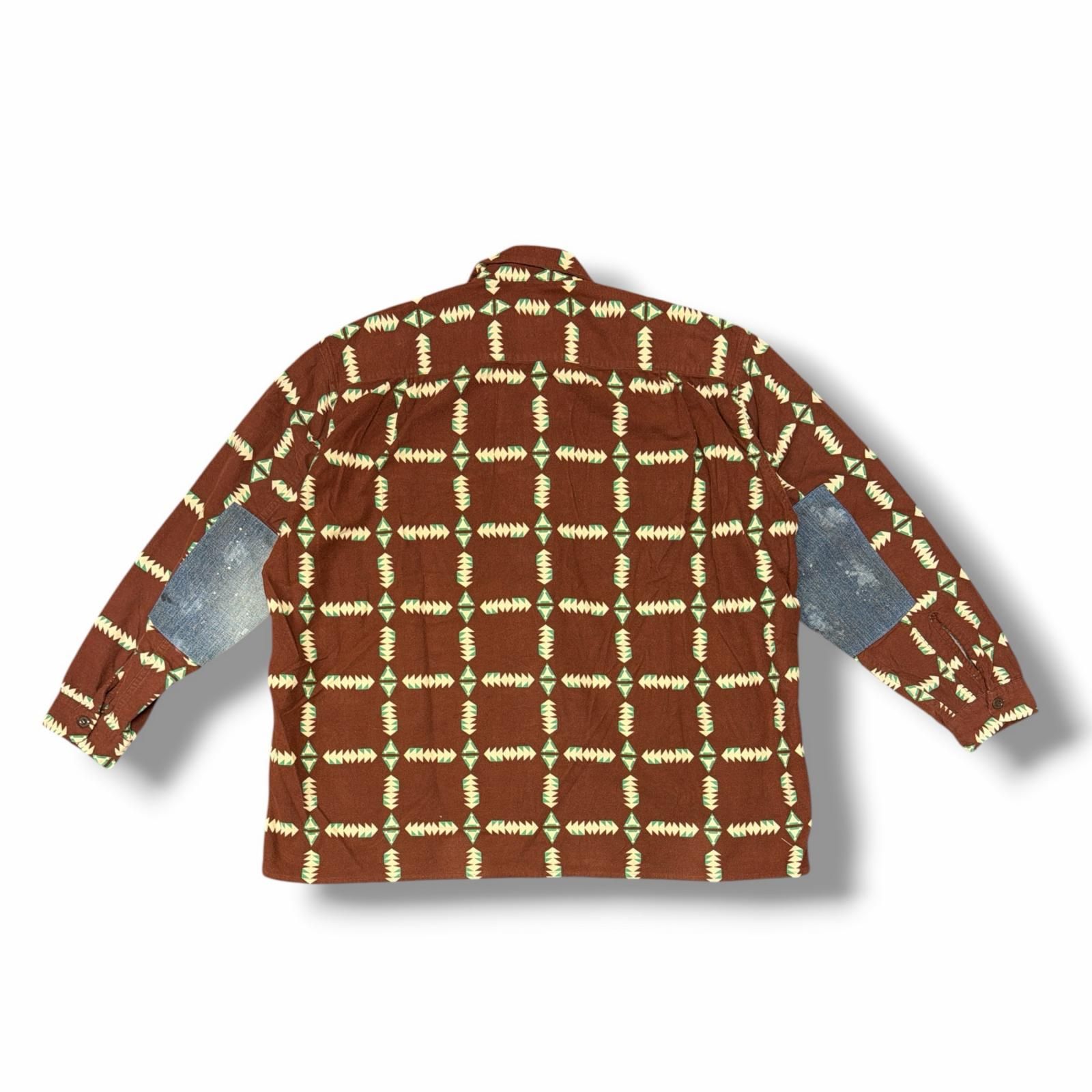 参考上代31900円 未使用 BOWWOW 25AW NAVAJO PRINT FLANNEL SHIRT 参考上代31900円 未使用 BOWWOW 25AW NAVAJO PRINT FLANNEL SHIRT