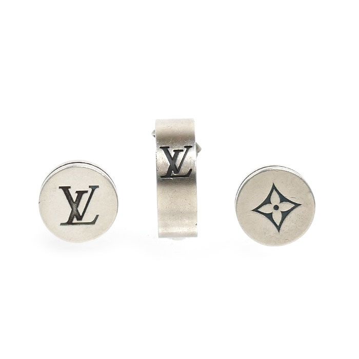 LOUIS VUITTON ルイ・ヴィトン シルバー925 ピアスLVテーラー 3点セット ピアス M02028 VA2244 9.8g レディース 中古
