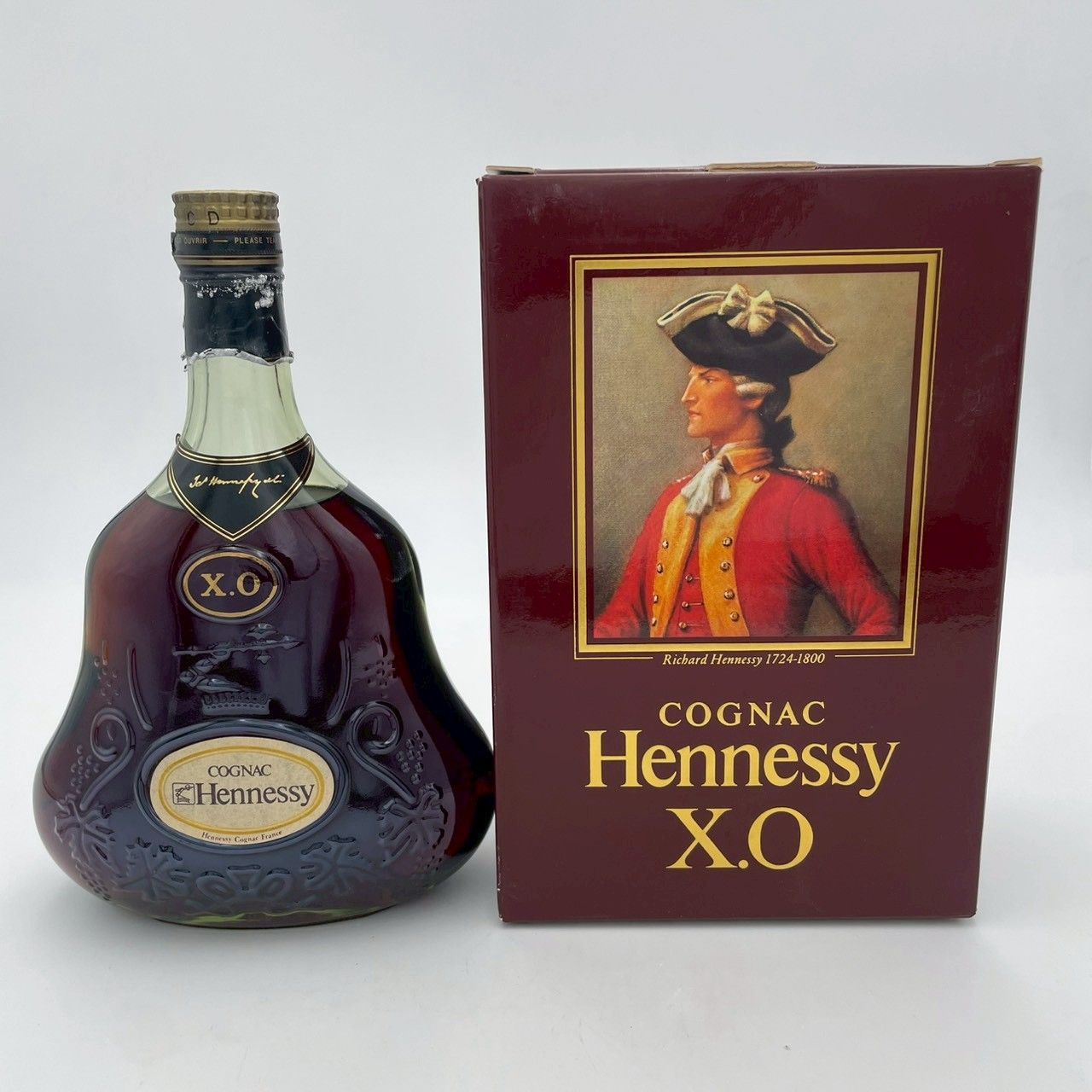 HENNESSY X.O ヘネシー 金キャップ グリーンボトル コニャック ブランデー 箱付き 700ml⑦