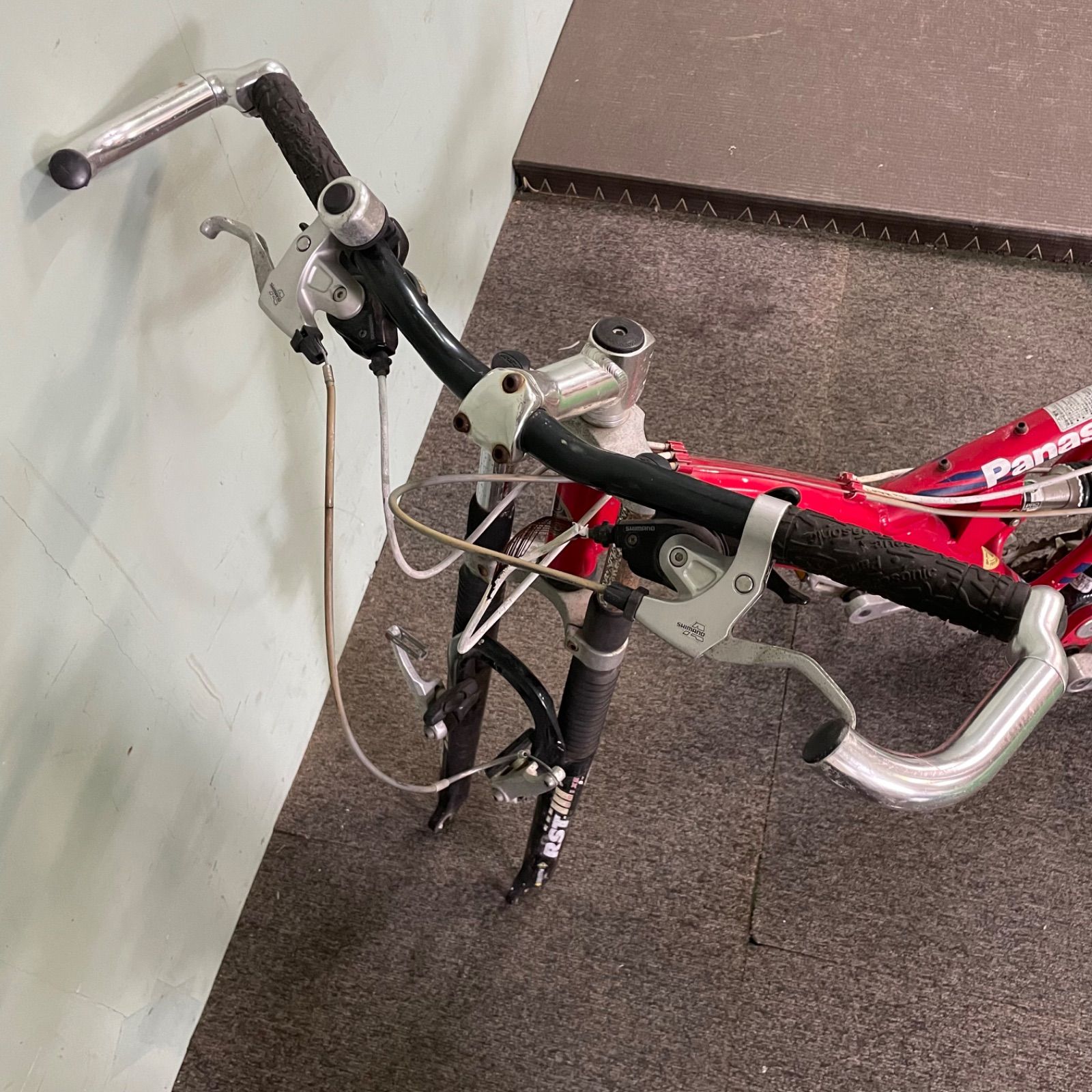 ♭ Panasonic マウンテンバイク 赤 自転車 現状品 部品取り - メルカリ