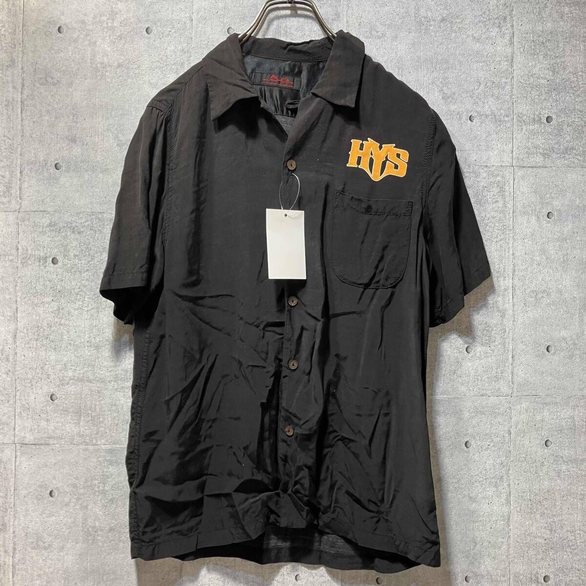 archive HYSTERIC GLAMOUR 半袖シャツ VIXEN レーヨンオープンカラーシャツ サイズF ブラック アーカイブ ヒステリックグラマー