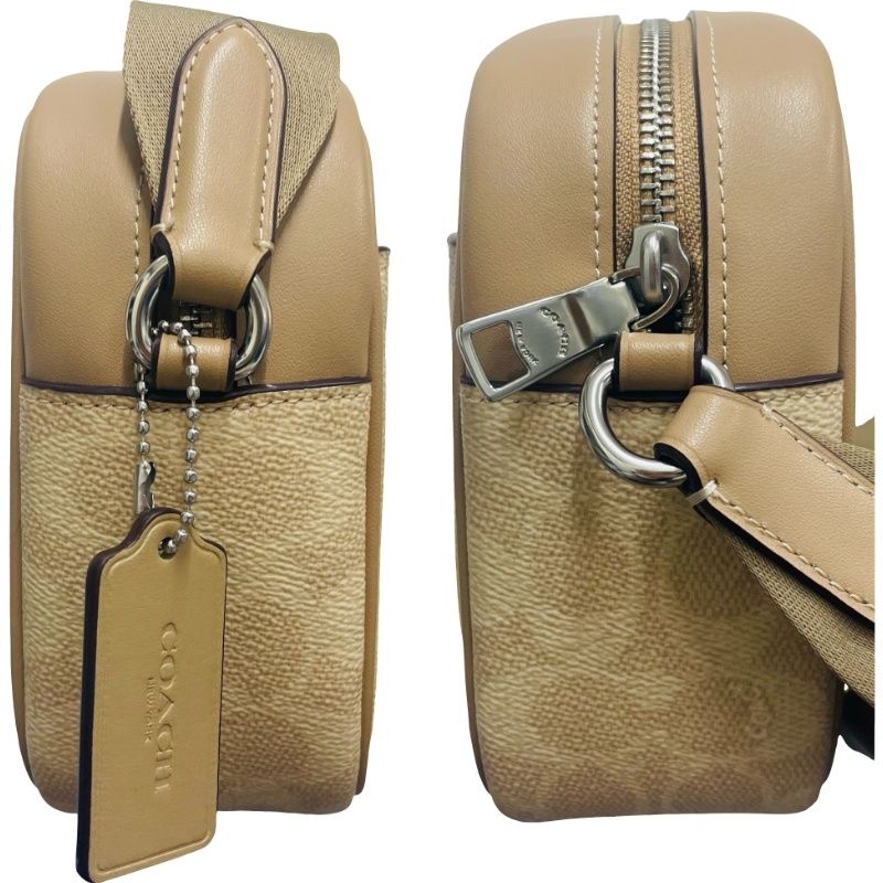 美品✨ コーチ COACH ショルダーバッグ　カメラバッグ ベージュ　キャンバス COACH（コーチ） バッグ レディース ショルダーバッグ アウトレット