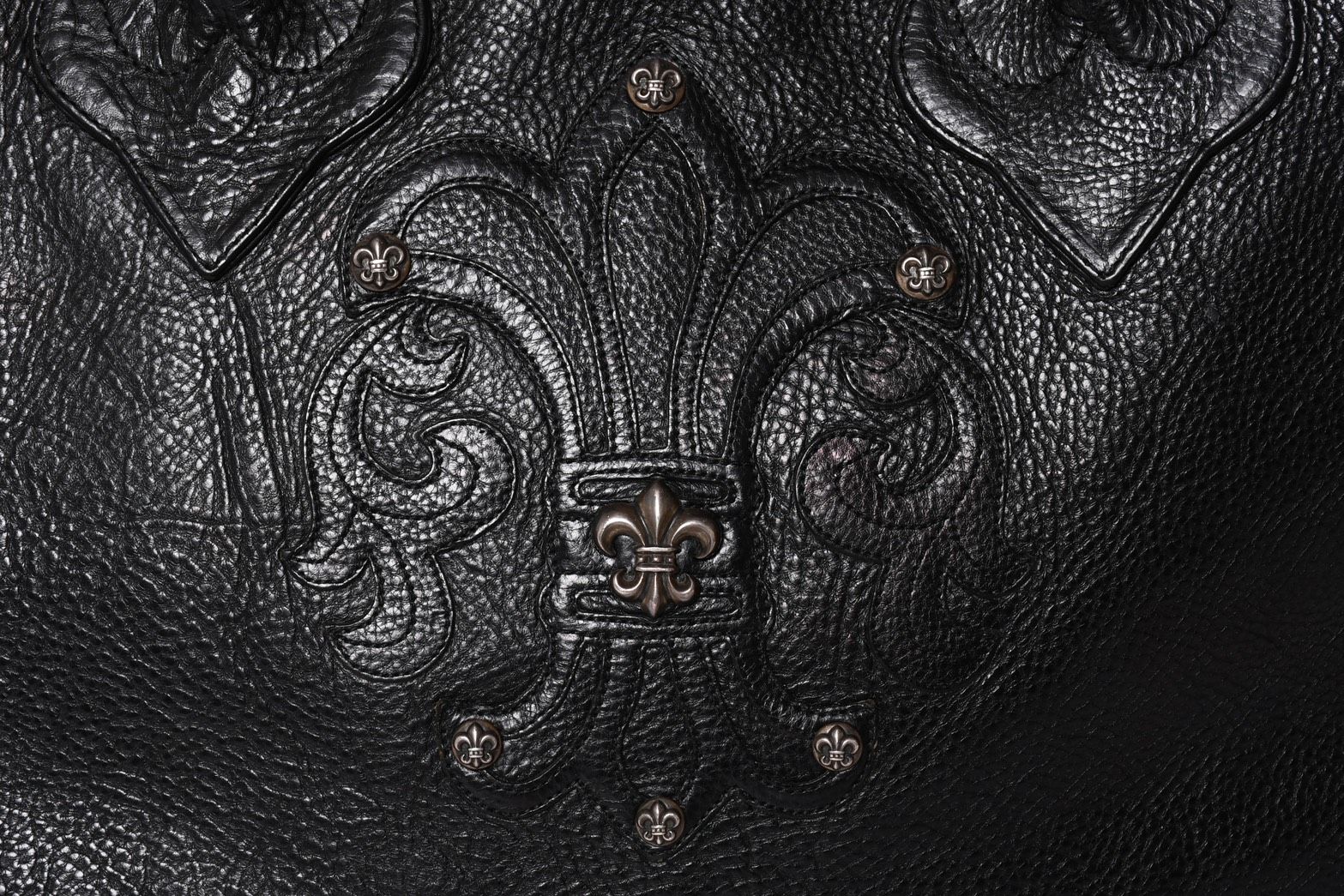 クロムハーツ TOTE W SNP スナップトートバッグレザーシルバー