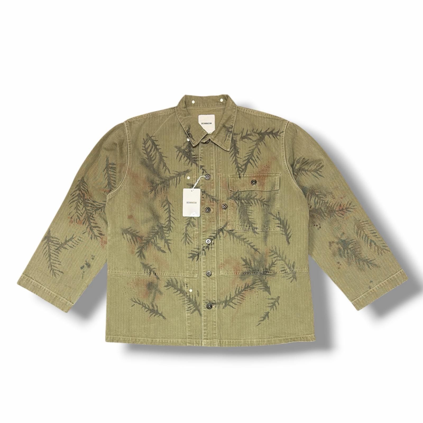 参考上代56100円 未使用 BOWWOW 25AW USMC M44 HBT CAMO SPRAY JACKET へリンボンツイルミリタリージャケット バウワウ BW252-U4HCJ AGED CAMO SPRAY OD XXL （15048M）